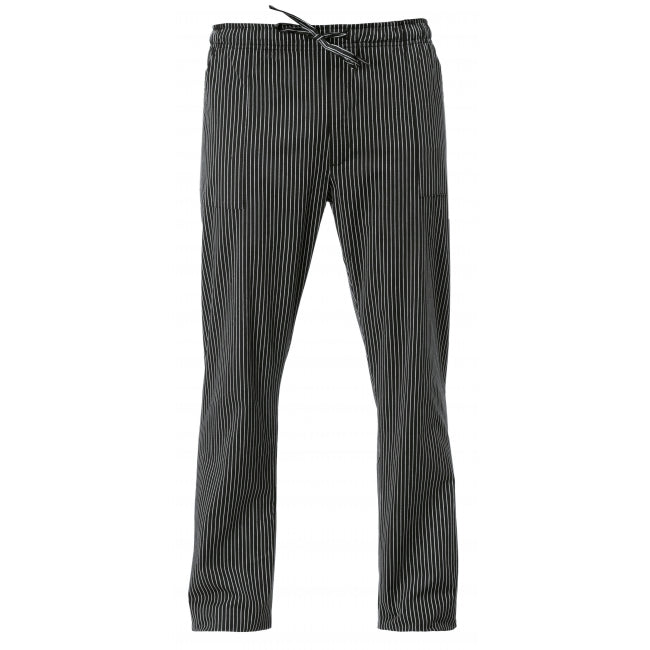 Pantalone Cuoco Enrico Gessato Nero